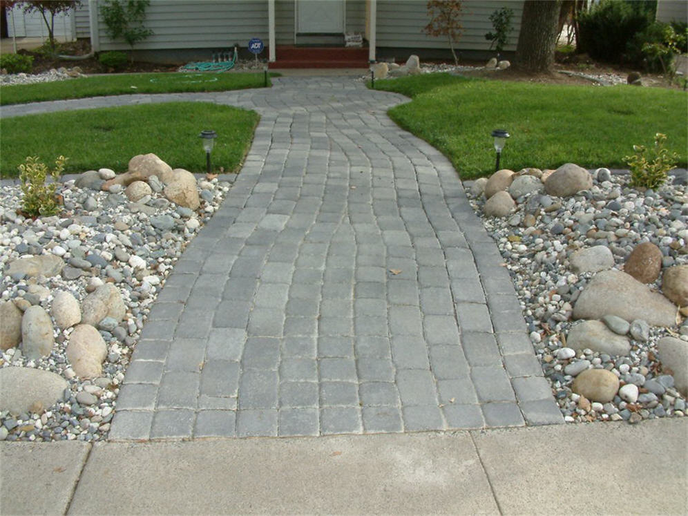 Gray Pavers Walk